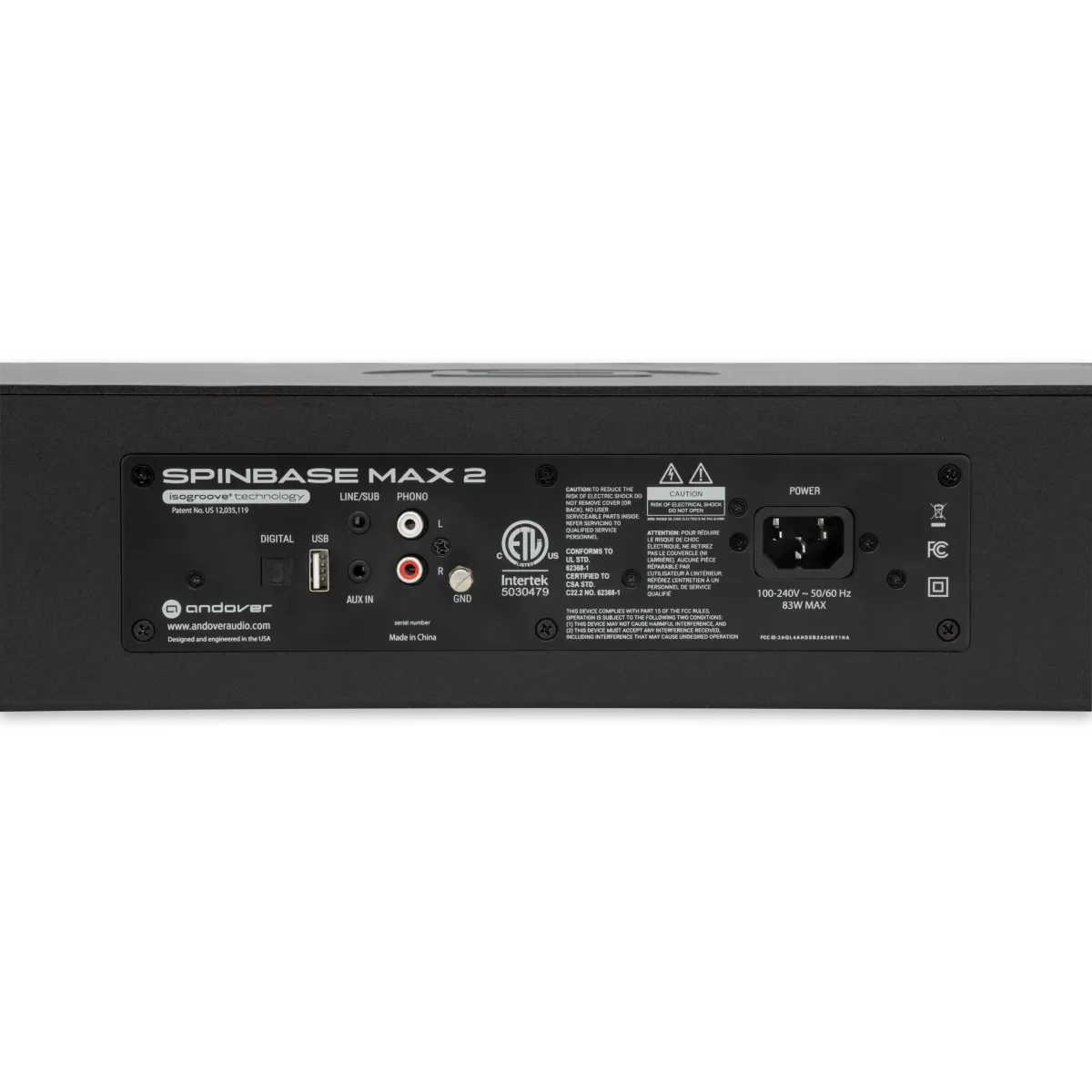Andover Audio SpinBase MAX 2 Premium Powered Turntable Speaker